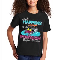 What Happens On The Pontoon Stays On The Pontoon Kids T-Shirt