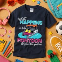 What Happens On The Pontoon Stays On The Pontoon Kids T-Shirt