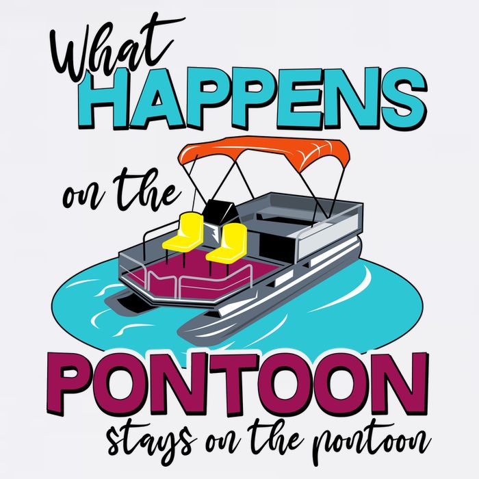 What Happens On The Pontoon Stays On The Pontoon Garment-Dyed Sweatshirt