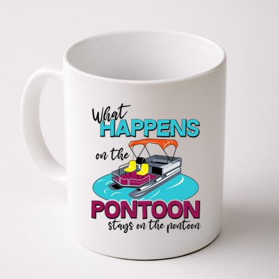 What Happens On The Pontoon Stays On The Pontoon Coffee Mug