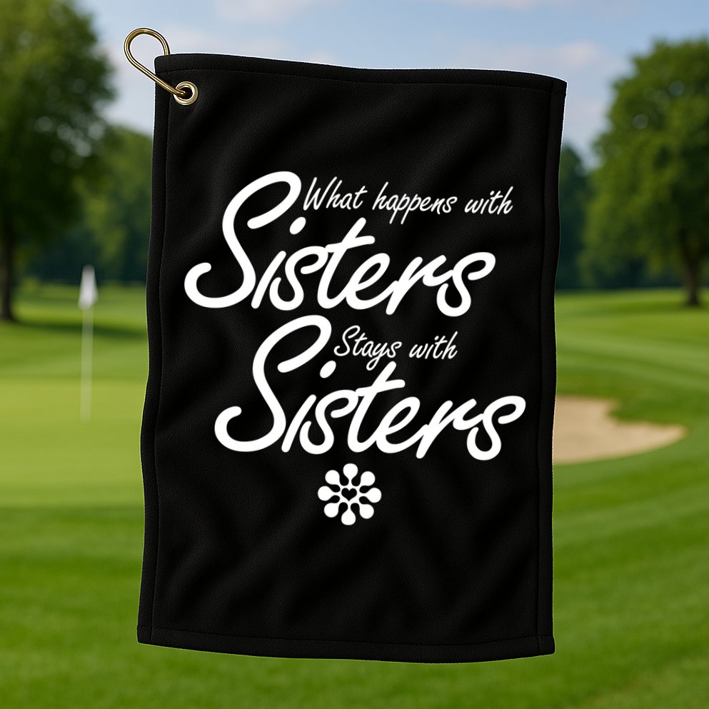 What Happens With Sisters Stays With Sisters Golf Towel