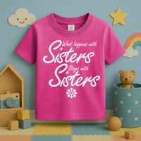 What Happens With Sisters Stays With Sisters Toddler T-Shirt