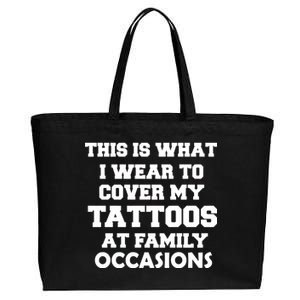 What I Wear To Cover My Tattoos At Family Occasions Cotton Canvas Jumbo Tote