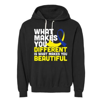 What Makes You Different Down Syndrome Awareness Garment-Dyed Fleece Hoodie