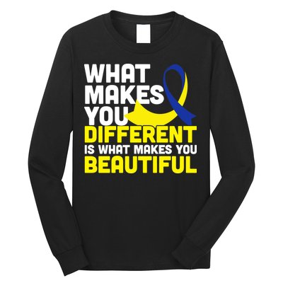 What Makes You Different Down Syndrome Awareness Long Sleeve Shirt