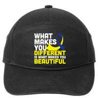 What Makes You Different Down Syndrome Awareness 7-Panel Snapback Hat