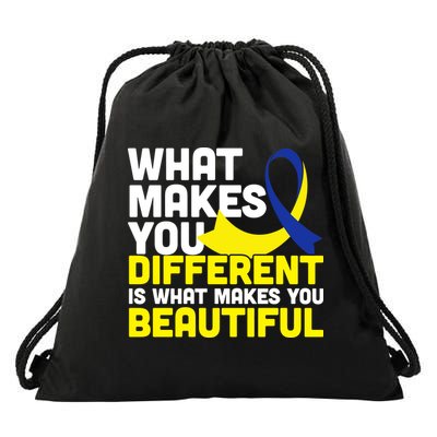 What Makes You Different Down Syndrome Awareness Drawstring Bag