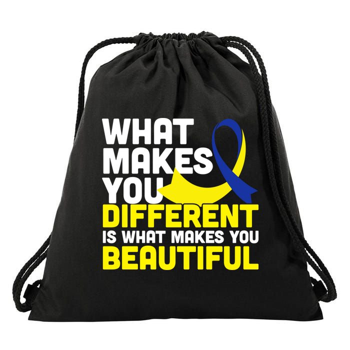 What Makes You Different Down Syndrome Awareness Drawstring Bag