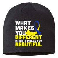What Makes You Different Down Syndrome Awareness Sustainable Beanie