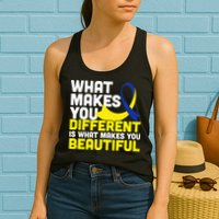 What Makes You Different Down Syndrome Awareness Womens Tank Top