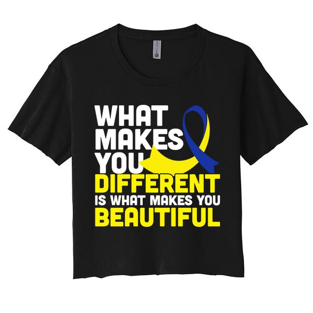 What Makes You Different Down Syndrome Awareness Crop Top