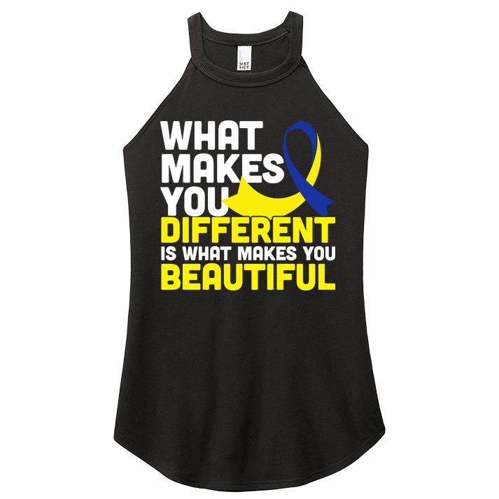 What Makes You Different Down Syndrome Awareness Women's Perfect Tri Rocker Tank