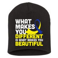 What Makes You Different Down Syndrome Awareness Short Acrylic Beanie