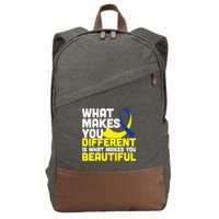 What Makes You Different Down Syndrome Awareness Cotton Canvas Backpack