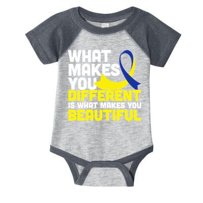What Makes You Different Down Syndrome Awareness Infant Baby Jersey Bodysuit