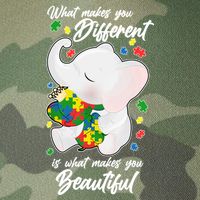 What Makes You Different Is What Makes You Beautiful Autism Legacy Tie Dye Trucker Hat