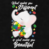 What Makes You Different Is What Makes You Beautiful Autism Ladies PosiCharge Tri-Blend Wicking Tank