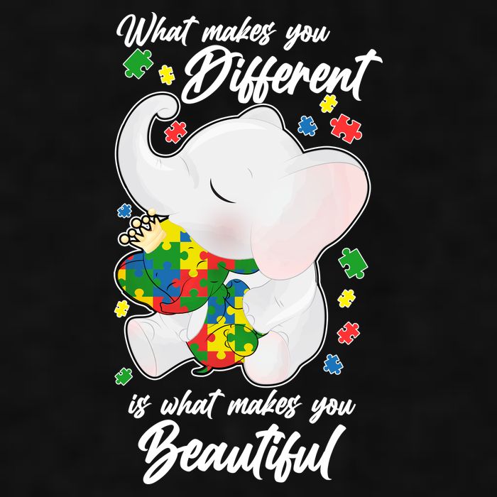 What Makes You Different Is What Makes You Beautiful Autism Ladies PosiCharge Tri-Blend Wicking Tank