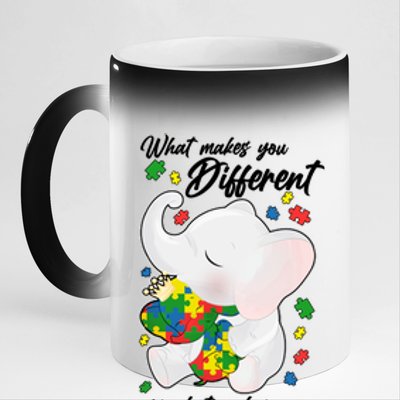 What Makes You Different Is What Makes You Beautiful Autism 11oz Black Color Changing Mug