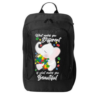 What Makes You Different Is What Makes You Beautiful Autism City Backpack