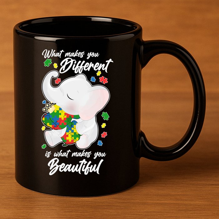 What Makes You Different Is What Makes You Beautiful Autism 11oz C Handle Ceramic Mug