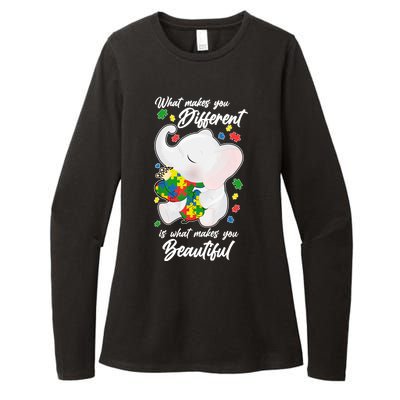 What Makes You Different Is What Makes You Beautiful Autism Womens CVC Long Sleeve Shirt