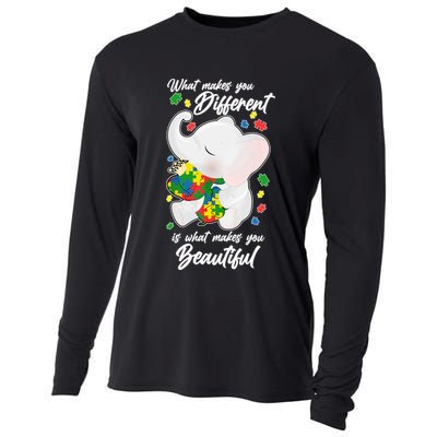 What Makes You Different Is What Makes You Beautiful Autism Cooling Performance Long Sleeve Crew