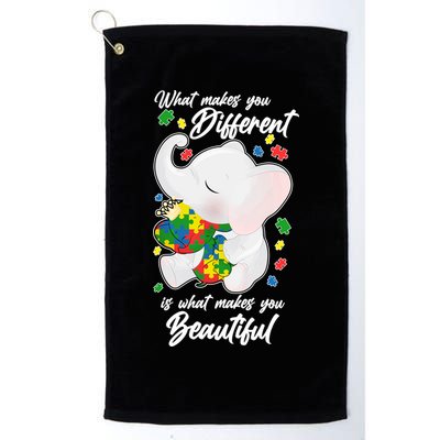 What Makes You Different Is What Makes You Beautiful Autism Golf Towel