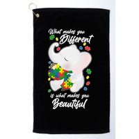What Makes You Different Is What Makes You Beautiful Autism Golf Towel