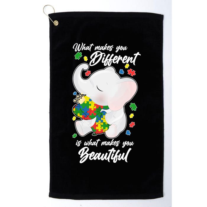 What Makes You Different Is What Makes You Beautiful Autism Golf Towel