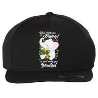 What Makes You Different Is What Makes You Beautiful Autism Wool Snapback Cap