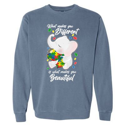 What Makes You Different Is What Makes You Beautiful Autism Garment-Dyed Sweatshirt