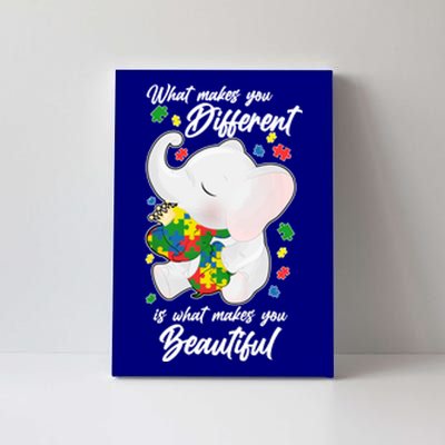 What Makes You Different Is What Makes You Beautiful Autism Canvas