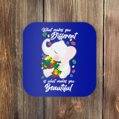 What Makes You Different Is What Makes You Beautiful Autism Coaster