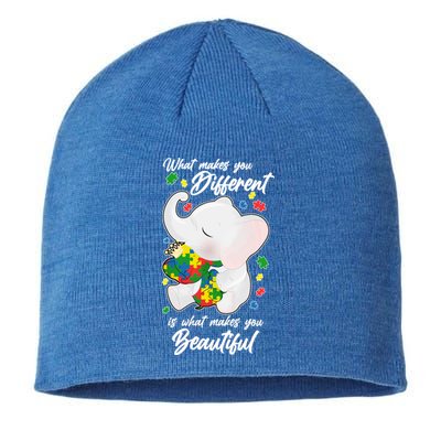 What Makes You Different Is What Makes You Beautiful Autism Sustainable Beanie