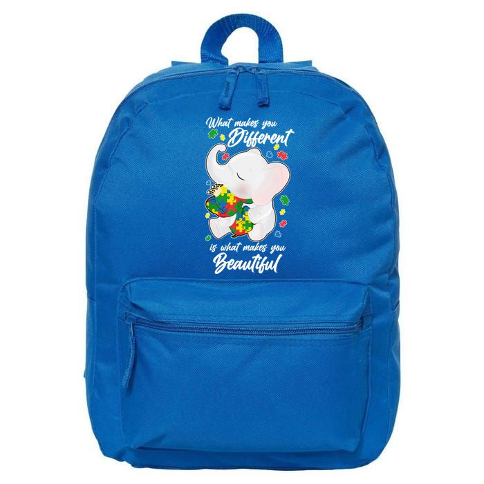 What Makes You Different Is What Makes You Beautiful Autism 16 in Basic Backpack