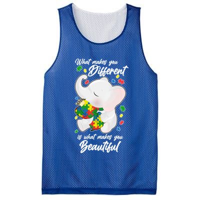 What Makes You Different Is What Makes You Beautiful Autism Mesh Reversible Basketball Jersey Tank