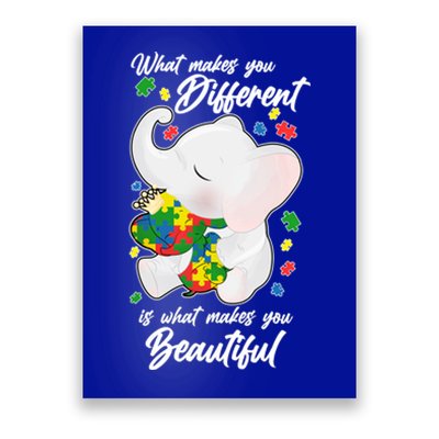 What Makes You Different Is What Makes You Beautiful Autism Poster