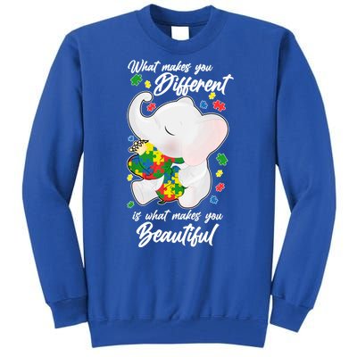 What Makes You Different Is What Makes You Beautiful Autism Tall Sweatshirt