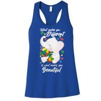 What Makes You Different Is What Makes You Beautiful Autism Women's Racerback Tank