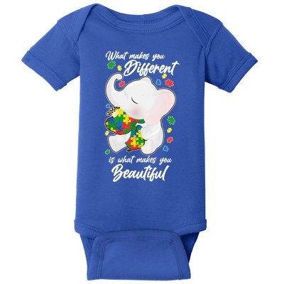 What Makes You Different Is What Makes You Beautiful Autism Baby Bodysuit