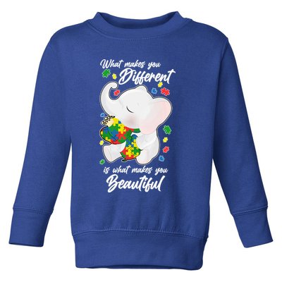 What Makes You Different Is What Makes You Beautiful Autism Toddler Sweatshirt