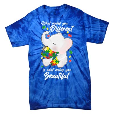 What Makes You Different Is What Makes You Beautiful Autism Tie-Dye T-Shirt