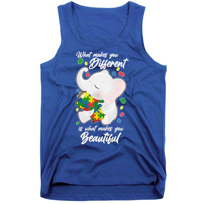 What Makes You Different Is What Makes You Beautiful Autism Tank Top