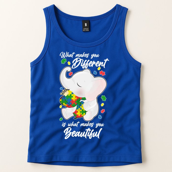 What Makes You Different Is What Makes You Beautiful Autism Tank Top