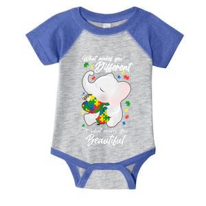 What Makes You Different Is What Makes You Beautiful Autism Infant Baby Jersey Bodysuit