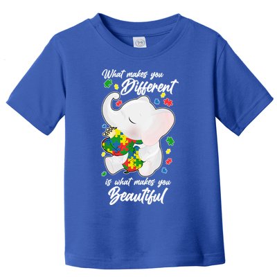 What Makes You Different Is What Makes You Beautiful Autism Toddler T-Shirt