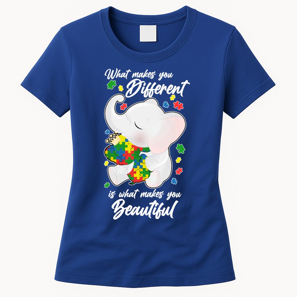 What Makes You Different Is What Makes You Beautiful Autism Womens T-Shirt