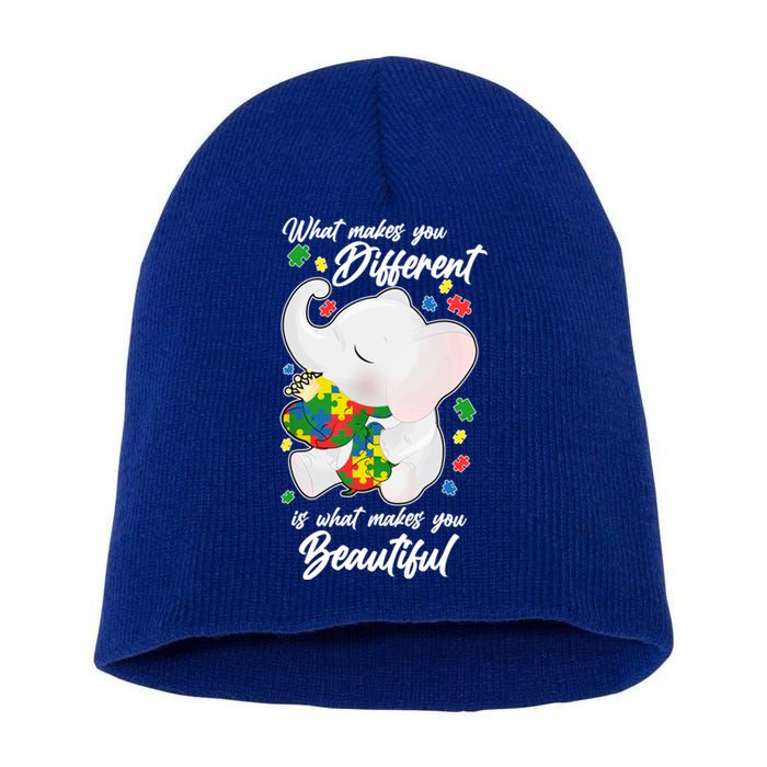 What Makes You Different Is What Makes You Beautiful Autism Short Acrylic Beanie