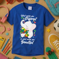 What Makes You Different Is What Makes You Beautiful Autism Kids T-Shirt